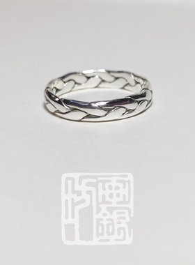 手工纯银999闺蜜简约情侣