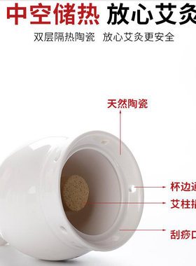陶瓷仪器宫寒美容院艾灸盒