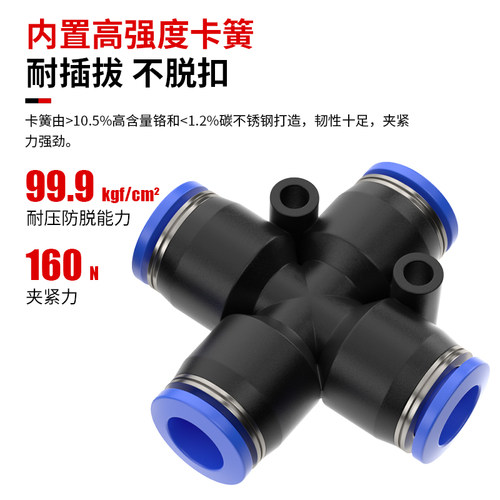 气管快速接头PU直通PG PEG PW变径PE PY三通气动快插4 6 8 10-8mm - 图2