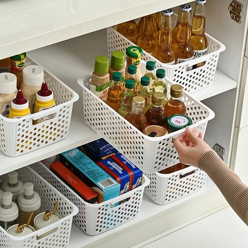 收纳筐家用厨房收纳篮塑料储物筐宿舍桌面书本整理盒玩具收纳盒,淘宝优惠券,粉丝福利购,淘宝优惠卷