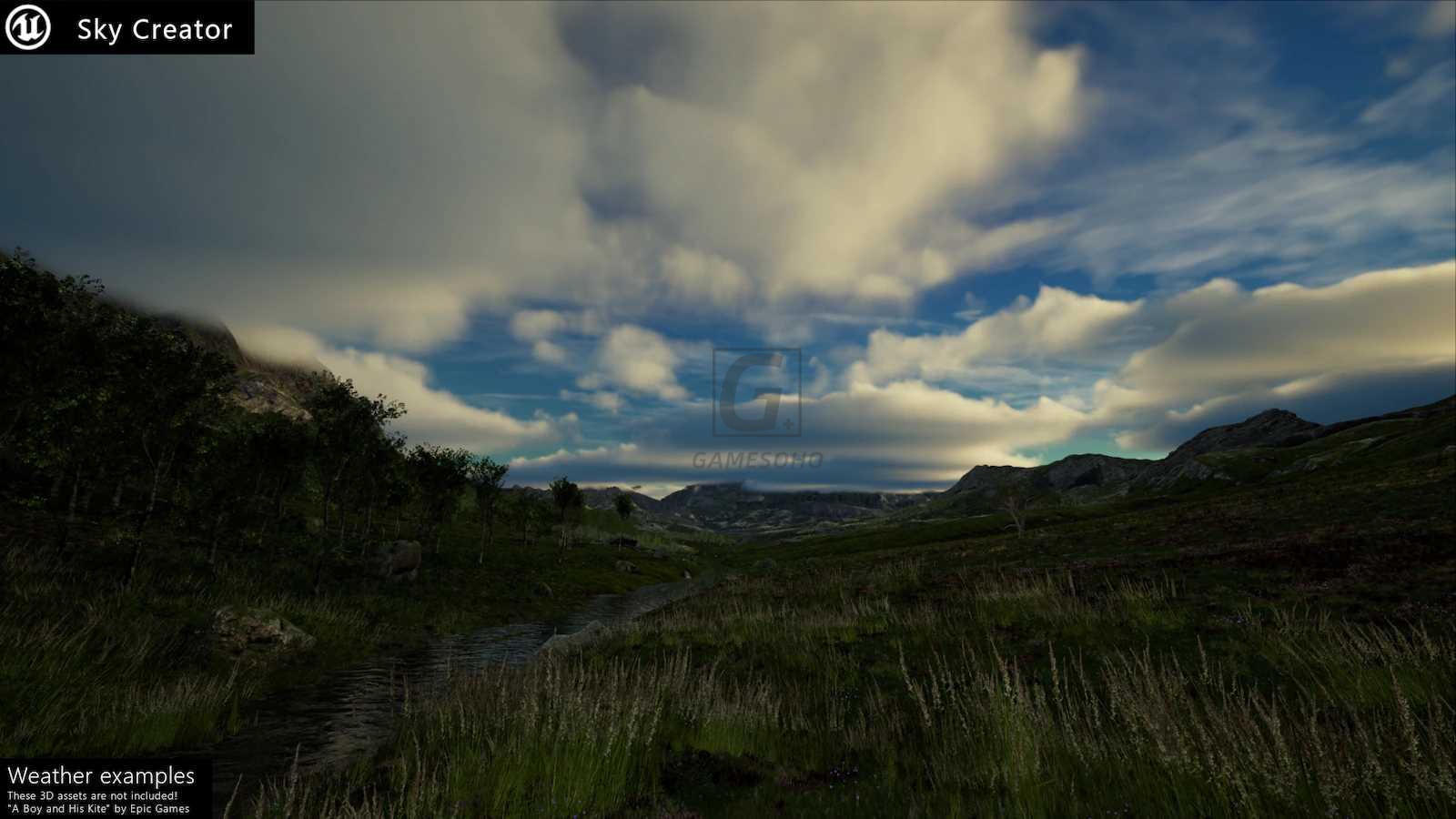 UE4虚幻5UE5体积云天气动态天空球 Sky Creator 426-52永久更新 - 图1