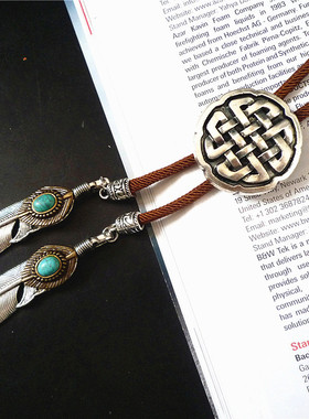 方版亮银金属领花时尚韩绳