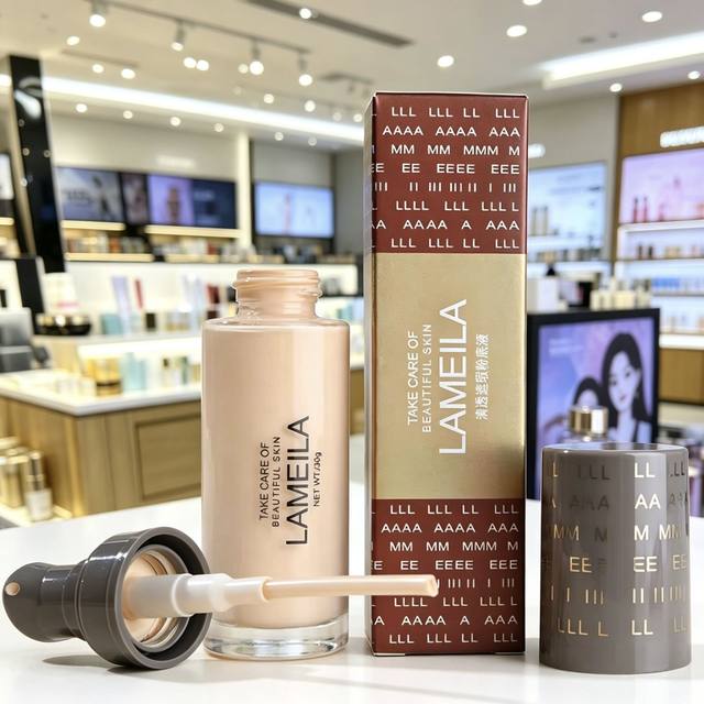 LAMEILA natural concealer liquid foundation, ບໍ່ມີການແຕ່ງຫນ້າແມ່ນອອກງ່າຍ, ຜິວແຫ້ງ, ບໍ່ຕິດຝຸ່ນດິນຟ້າ, Lan Yi
