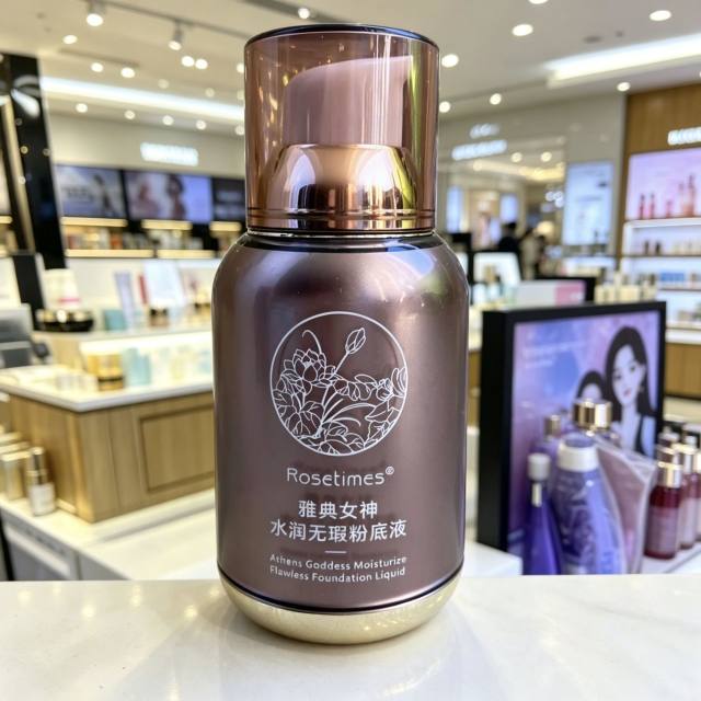 Rosetimes Moisturizing Flawless Liquid Foundation ເນື້ອບາງເບົາປົກຄຸມຄວາມຊຸ່ມຊື່ນຍາວນານ ຄວບຄຸມຄວາມມັນ bb Athens Goddess Handsome Beauty