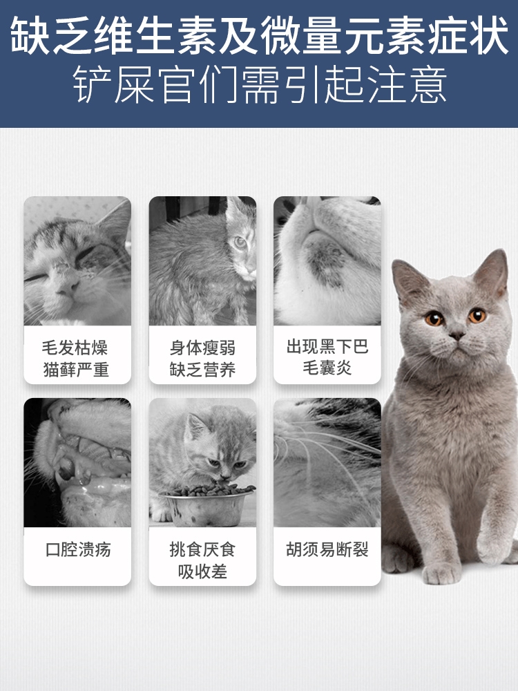 MAG金维他猫专用复合维生素片b2猫藓宠物赖氨酸成幼猫营养膏美毛