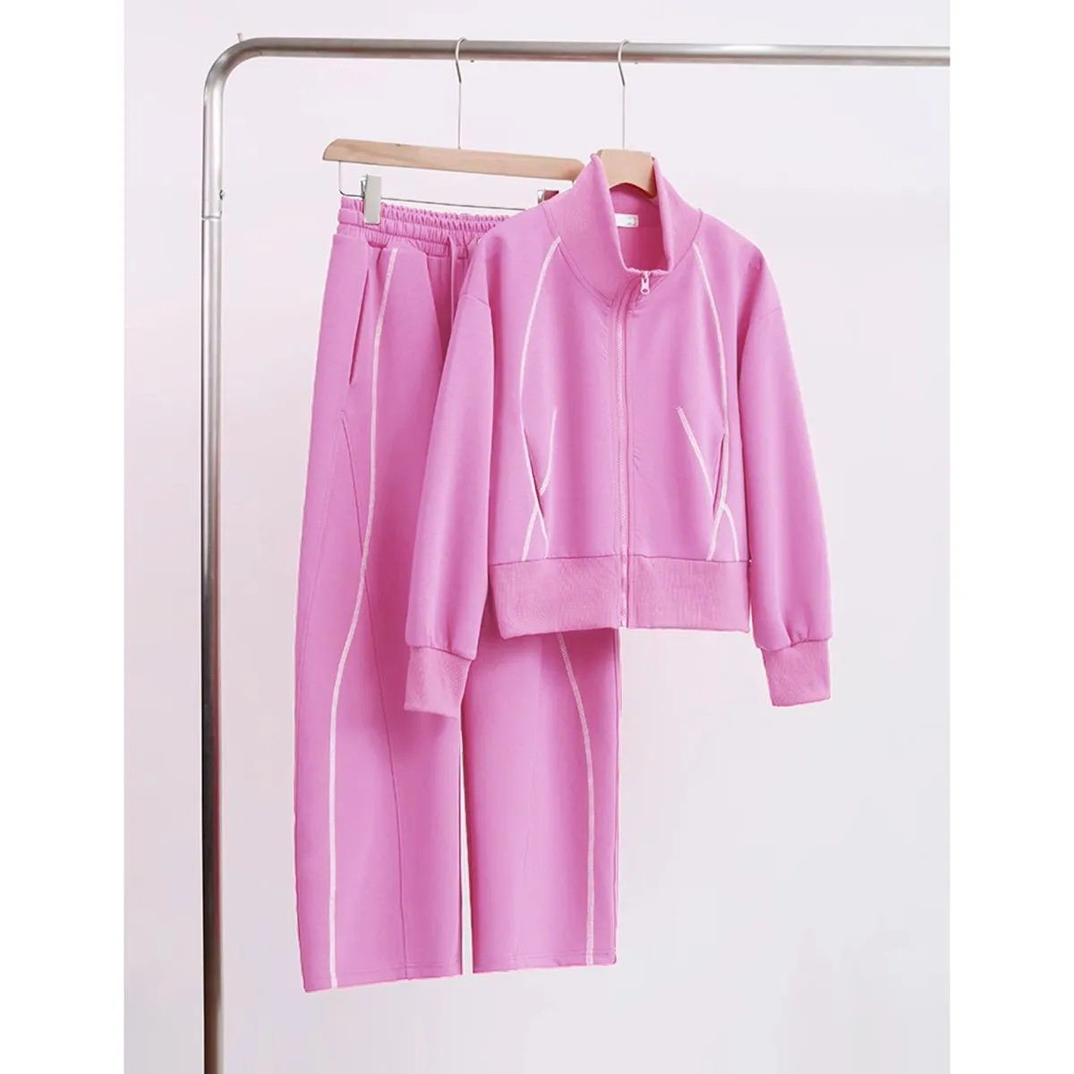 休闲运动套装女2024年春秋新款时尚感加厚卫衣阔腿裤潮,淘宝优惠券,粉丝福利购,淘宝优惠卷