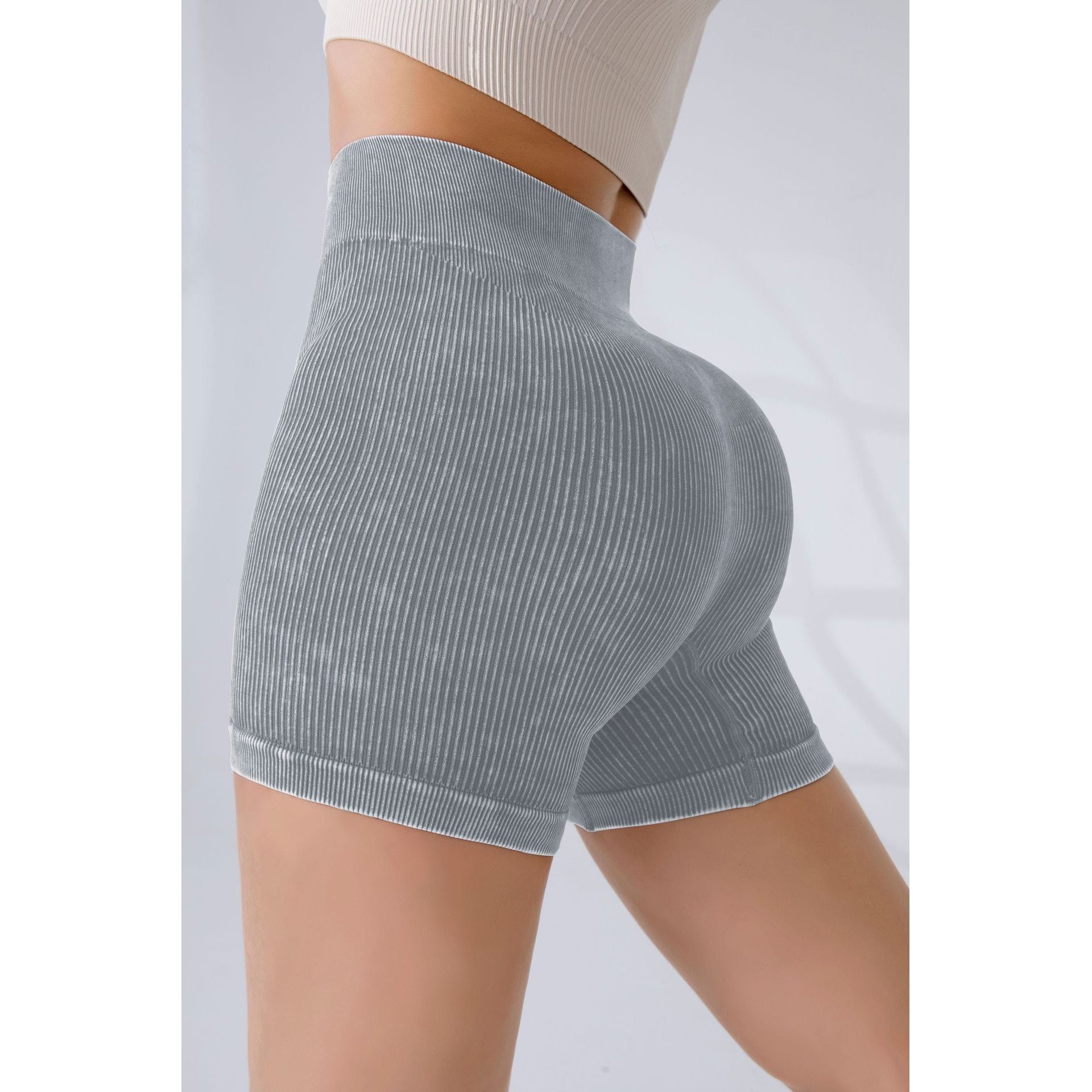 欧版水洗瑜伽裤女夏季高腰提臀速干紧身跑步健身裤螺纹纯色运动裤,淘宝优惠券,粉丝福利购,淘宝优惠卷