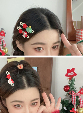 甜美少女圣诞节发饰组合套装