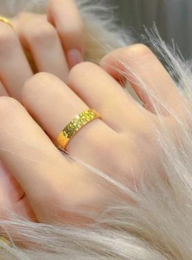 爆闪碎碎冰特大号男女戒指情侣