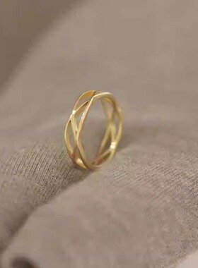 素圈不掉色时尚指环冷淡风