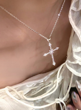Cross Choker Necklace Jewelry小众项链创意高级微镶项链项链