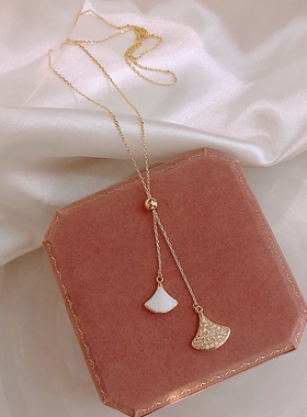 朵朵小众扇形高级感可调节锁骨链