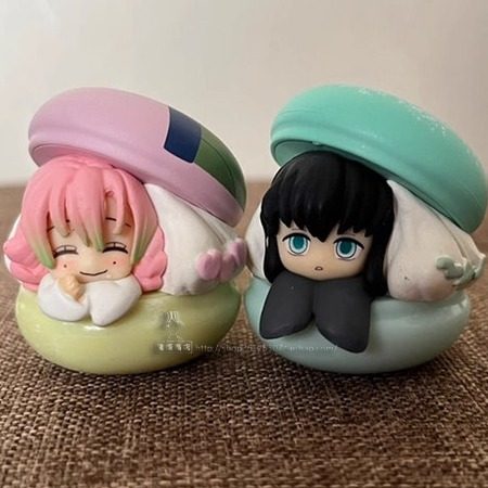 万代 日本正版 鬼灭之刃 祢豆子 霞柱 恋柱 马卡龙 再版 手办扭蛋 - 图2