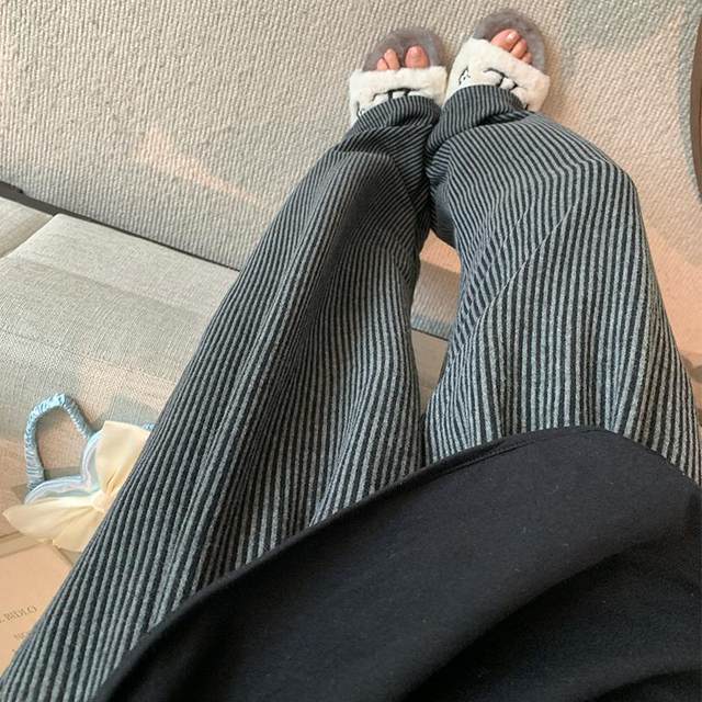 Lazy ladies pajama pants trousers spring and autumn pure cotton trousers casual plus size 220 catties can be worn outside air conditioning pajama pants