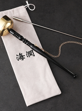 纯铜直柄直杆引庆引磬铜磬法器