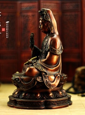 台湾祥狮纯铜佛像观世音菩萨