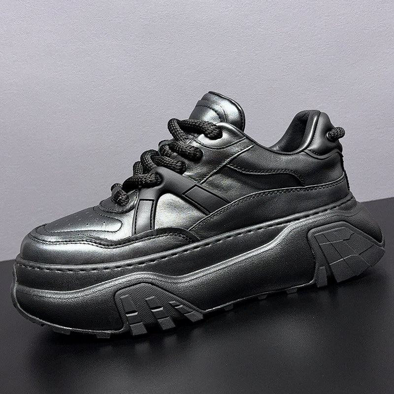 欧洲站黑武士厚底机甲老爹鞋男真皮潮鞋欧货潮牌男鞋面包感休闲鞋,淘宝优惠券,粉丝福利购,淘宝优惠卷