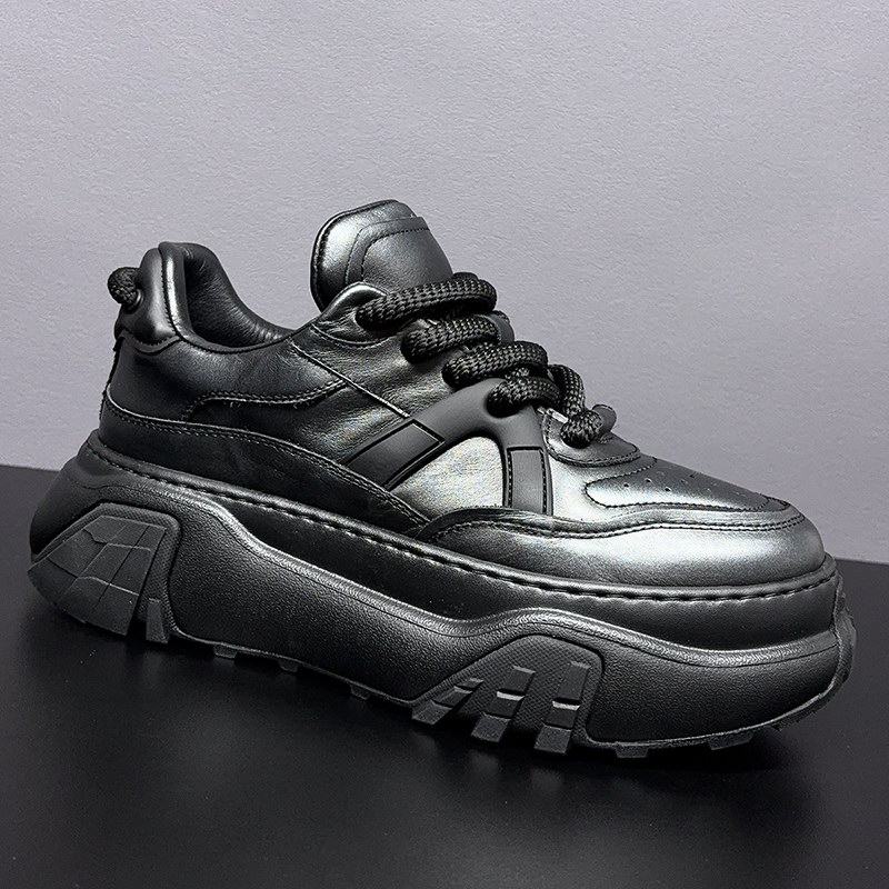 欧洲站黑武士厚底机甲老爹鞋男真皮潮鞋欧货潮牌男鞋面包感休闲鞋,淘宝优惠券,粉丝福利购,淘宝优惠卷