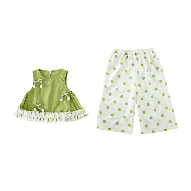 Mint Mambo Girls Suit ແບບ Summer ຊຸດສອງສິ້ນ