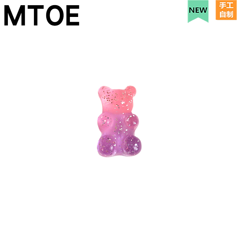 MTOE 小号渐变熊Crocs洞洞鞋配饰diy鞋带扣卡通配件鞋花扣1-4 - 图3