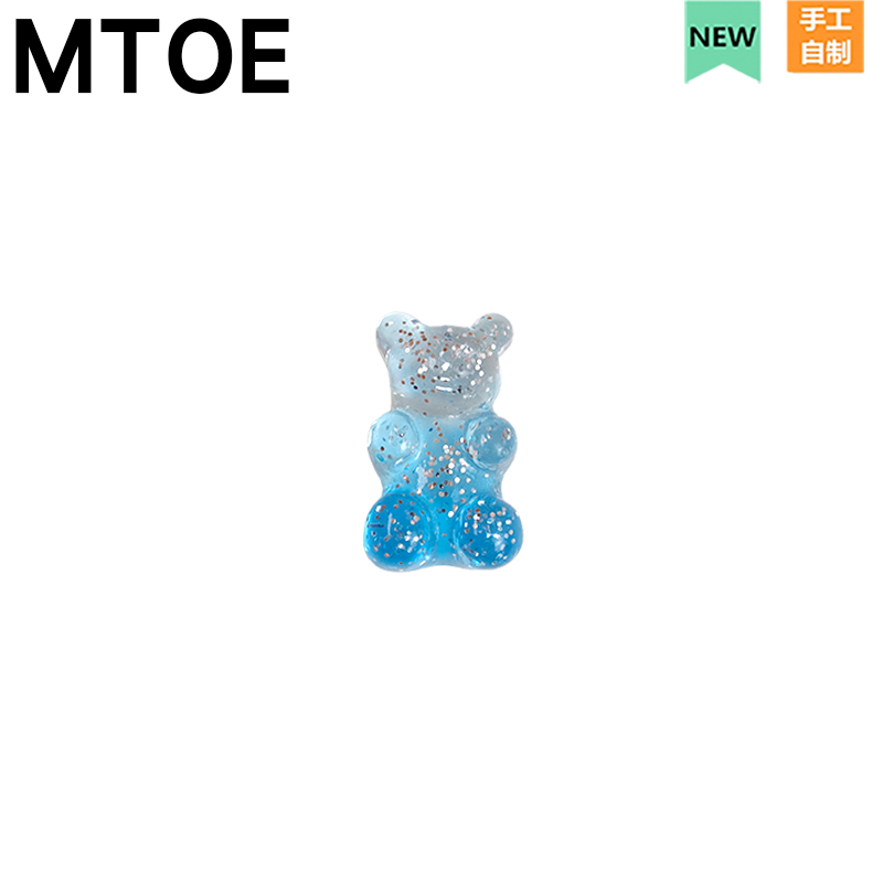 MTOE 小号渐变熊Crocs洞洞鞋配饰diy鞋带扣卡通配件鞋花扣1-4 - 图1