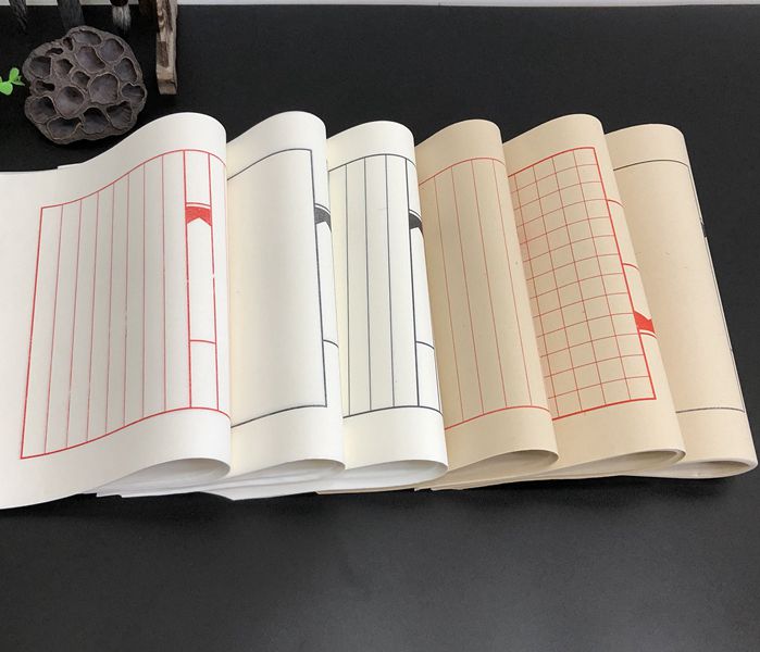 宣纸信笺散页纸八行复古线装本小楷仿古手札竖格方格空白印谱散页 - 图2