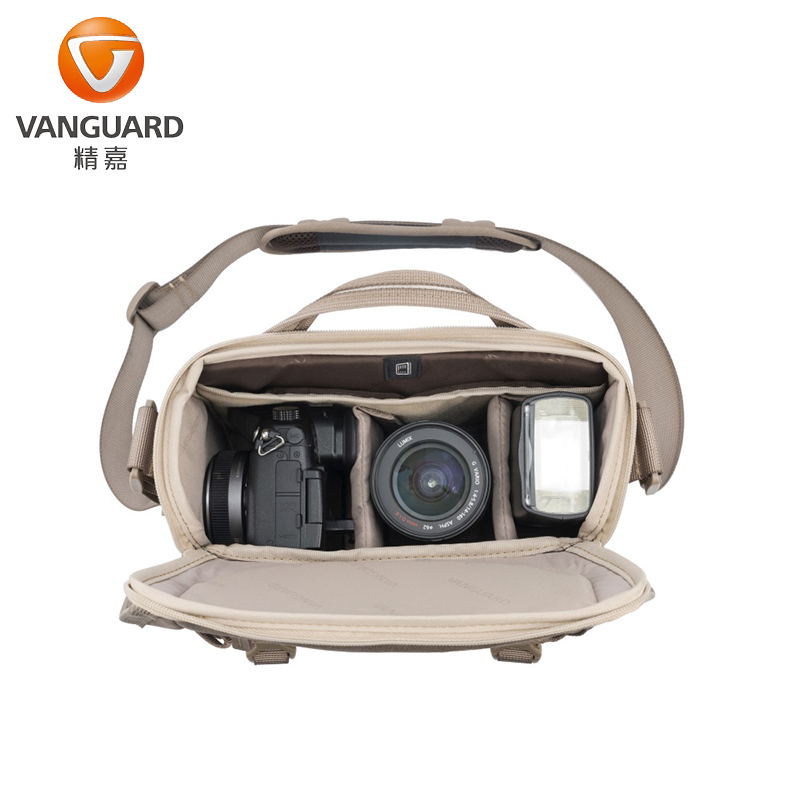精嘉vanguard单肩摄影包佳能微单包单反相机包适用于索尼a7r2富士XT内胆包 防水多功能斜挎包男女款配防雨罩 - 图1