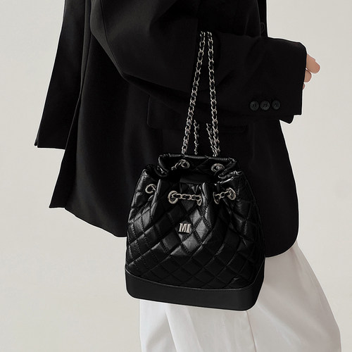 小瑞靓包 伦敦行人 小香风菱格双肩包包女2026新款链条休闲小背包 - 图1