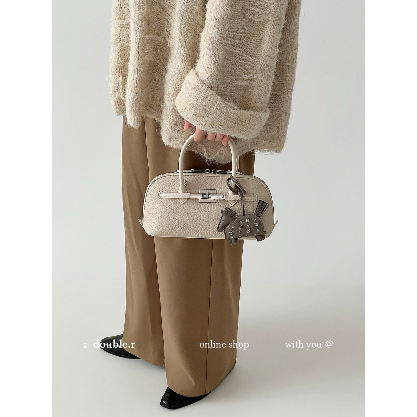 原创·小瑞靓包 隐山川 通勤托特贝壳包包女2026新款手提单肩斜挎,淘宝优惠券,粉丝福利购,淘宝优惠卷