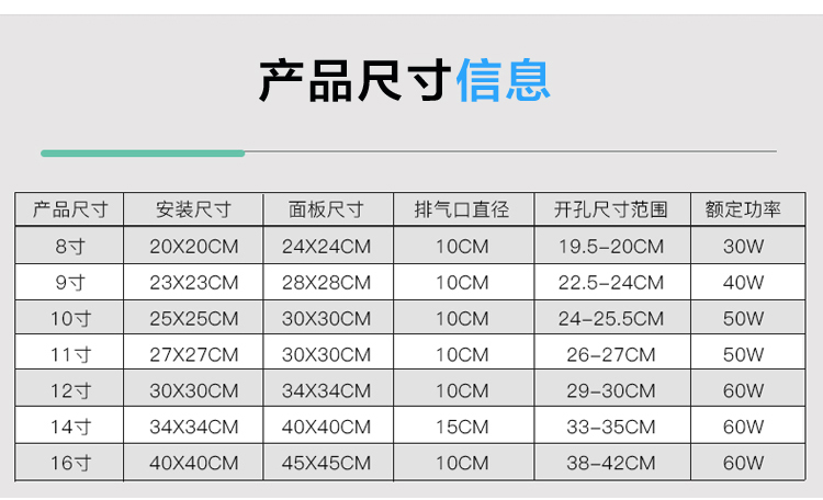 集成吊顶300x300换气扇厨房卫生间强力静音排风扇PVC吸顶式排气扇 - 图3