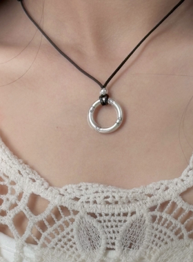 足银项链情侣平安扣项链