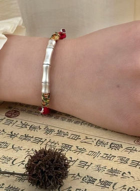 999纯银竹节手链生日送男朋友