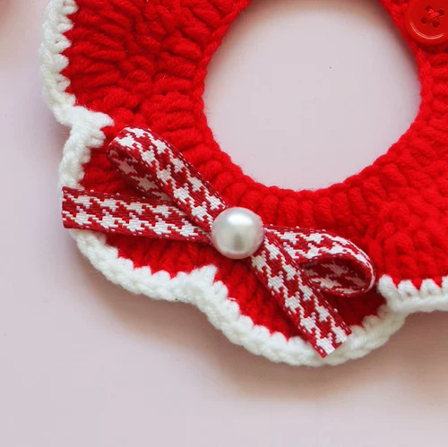 Чокер, шерстяной шарф, трикотажный нагрудник, слюнявчик, аксессуар