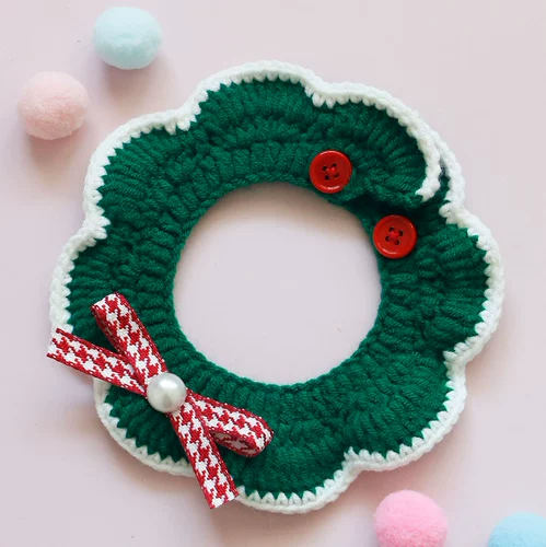 Чокер, шерстяной шарф, трикотажный нагрудник, слюнявчик, аксессуар