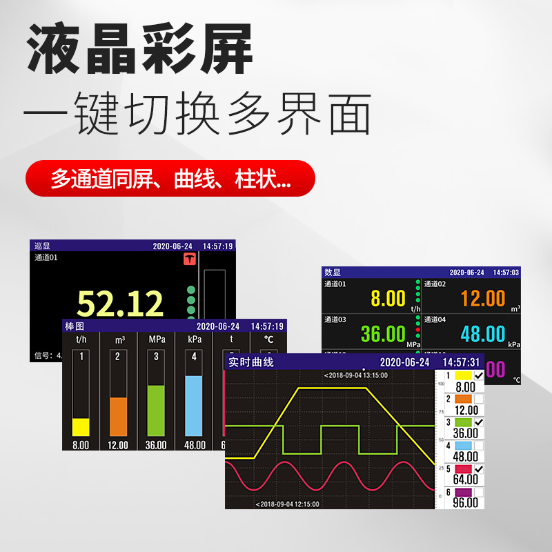 美控多路无纸记录仪温度工业级曲线数据压力电流电压监测记录仪-图1