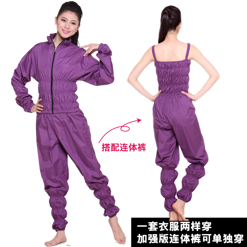 依更美暴汗服女减肥衣套装舞蹈艺考生爆汗服全身出汗服暴汗运动服 - 图0