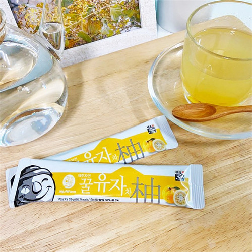 韩国进口jejun-farm济州岛特产蜂蜜青橘柑橘柚子茶速溶浓缩果茶 - 图1