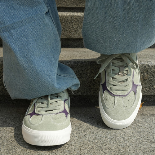 极路客新款 德训鞋二代 绿紫色男女款休闲美式运动板鞋专业滑板鞋 - 图2