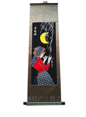 diy传统手工生态壁挂出国蜡染画