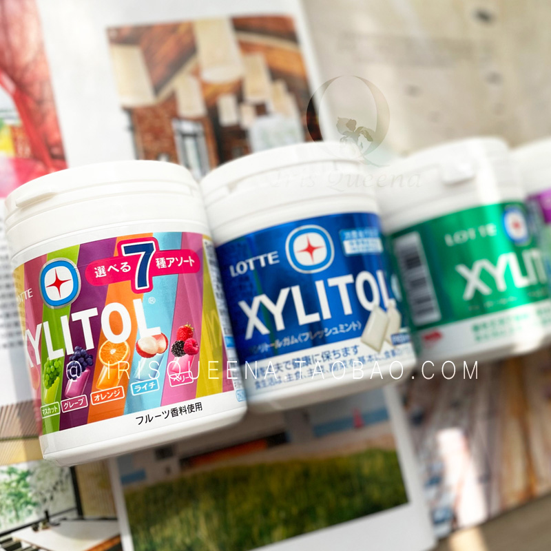 现货 IQ日本直邮乐天LOTTE XYLITOL木糖醇护齿清新薄荷口香糖143g - 图1