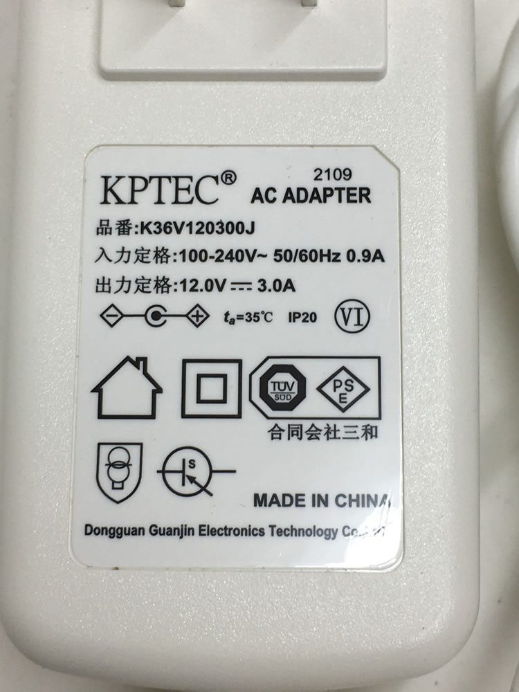 日本KPTEC电源适配器输出12v 3A  5.5 2.1插头高品质 - 图3