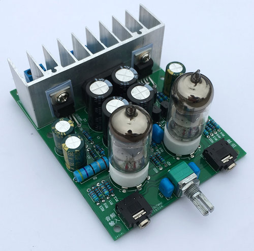 hifi发烧6j1电子管前级推lm1875t小功放机胆机功放板耳放diy套件 - 图0