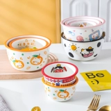 Сетка красная мгновенная миска с лапшой супер большие студенческие общежития для общежития керамическая рамэн миска для чаши для завтрака суп суп суп с фруктовыми салатами миска