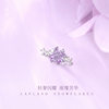 Natural amethyst sterling silver four leaf clover ring