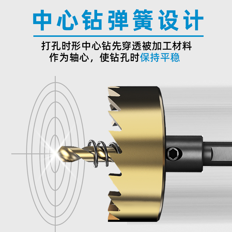 不锈钢开孔器金属加长合金扩孔钻厚铁板铝合金打孔钻孔工业级钻头