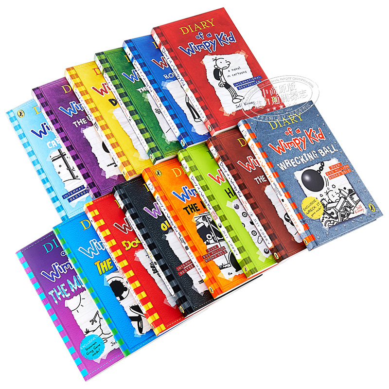 现货新14册小屁孩日记1-14 Diary Of A Wimpy Kid#1-14英文原版系列章节书英版儿童文学小屁孩日记插图童书【中商原版】-图0