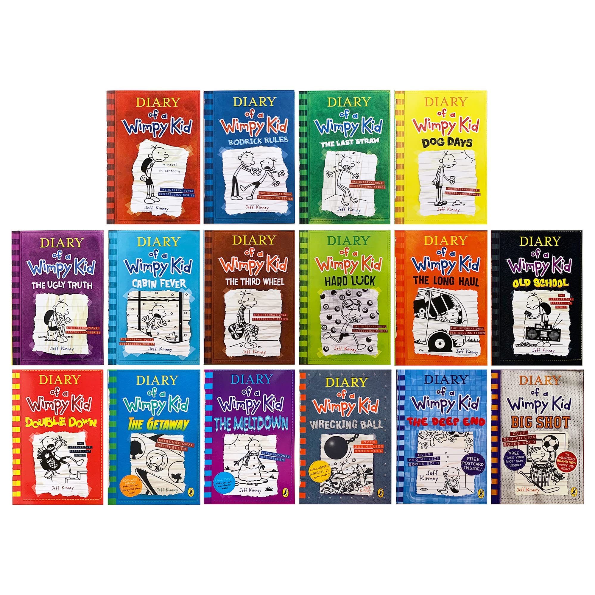 预售 小屁孩日记1-16 十六册合集 Diary Of A Wimpy Kid 英版 平装 英语章节桥梁书 美国初中小学生课外读物 英文版 7-12岁 - 图0