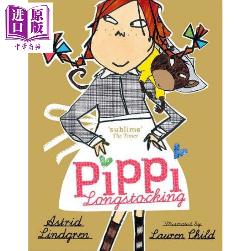 现货 Pippi Longstocking 长袜子皮皮故事集 英文原版 进口原版 精装 趣味故事 Astrid Lindgren【中商原版】