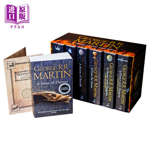 权力的游戏冰与火之歌全套 英版盒装7本1-5卷 冰与火之歌英文原版 A Game of Thrones A Song of Ice and Fire - 图0