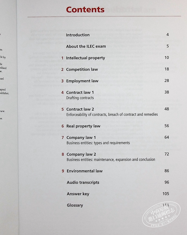 Absolute Legal English B2-C1 Coursebook DELTA Business English商务英语系列 法律英语B2-C1课本教材附音频CD【中商原版? - 图1